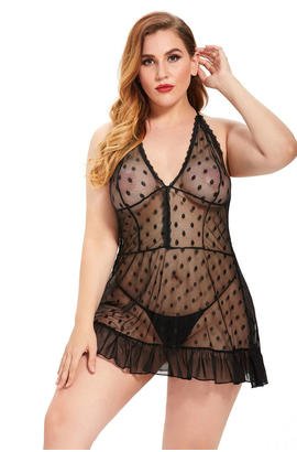 Nuisette transparente grande taille