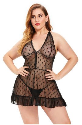 Nuisette transparente grande taille
