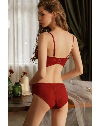 Ensemble soutien-gorge bustier push-up avec dentelle