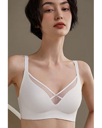 Soutien-gorge invisible bonnets rembourrés bords tulle