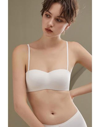 Soutien-gorge de mariée de couleur unie avec bretelles amovibles