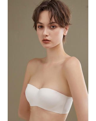 Soutien-gorge de mariée de couleur unie avec bretelles amovibles