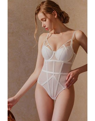 Body sculptant à bretelles de couleur unie