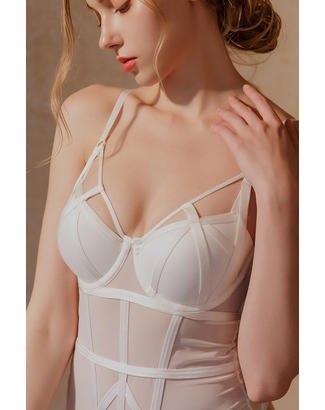 Body sculptant à bretelles de couleur unie