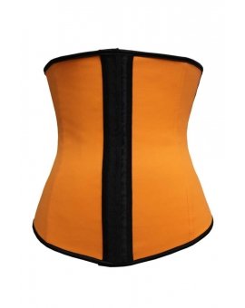 Corset latex serre taille 4 armatures orange.