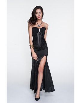 Corset élégant pour femmes avec des baleines en acier solide et des rubans