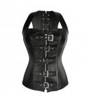 Agrandir l'image et ayez une bonne vues du corset en acier désossée cuir faux