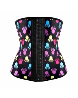 Corset papillon en latex formateur de taille avec motifs imprimés
