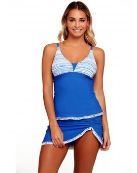Ensemble de bain de mode tankini bleu 2 pièces pour l’été