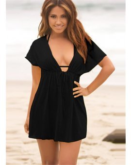 Robe spéciale cache maillot col en forme de v profonde