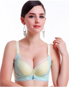 Soutien-gorge de fantaisie réglable nouvellement arrivé de couleur vert pour petite poitrine sexy, 70-85 ab