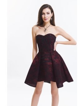 Robe corset vintage à lacets sans bretelles